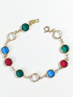 Swarovski multicolour crystal bracelet 7"